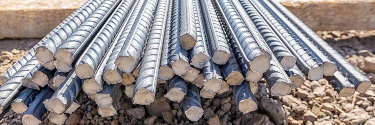 Steel pipe laying in a pile