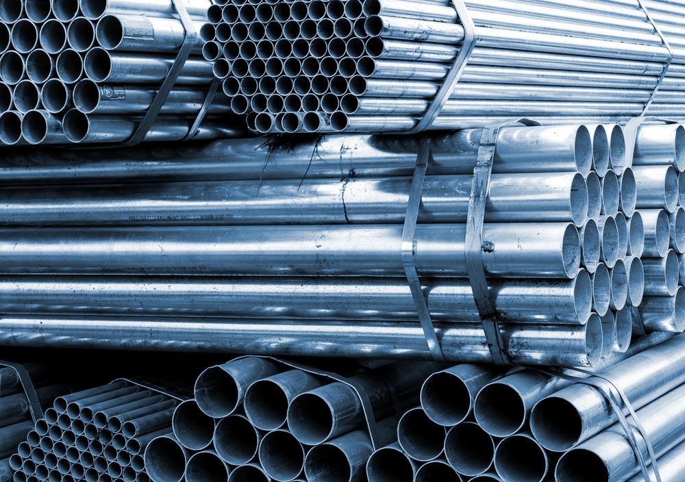 Pile Of A Commercial Steel Pipe