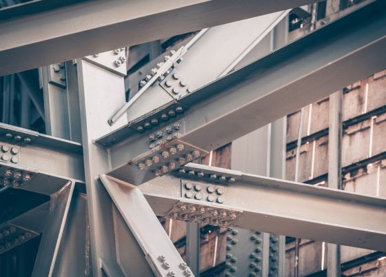 Steel Bridge Frame Close Up